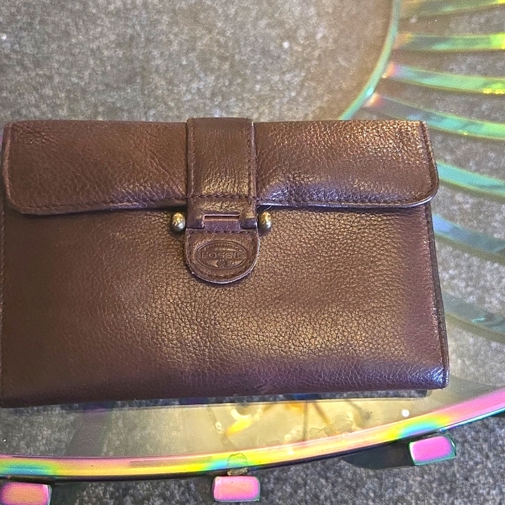 Fossil Wallet brown distressed leather